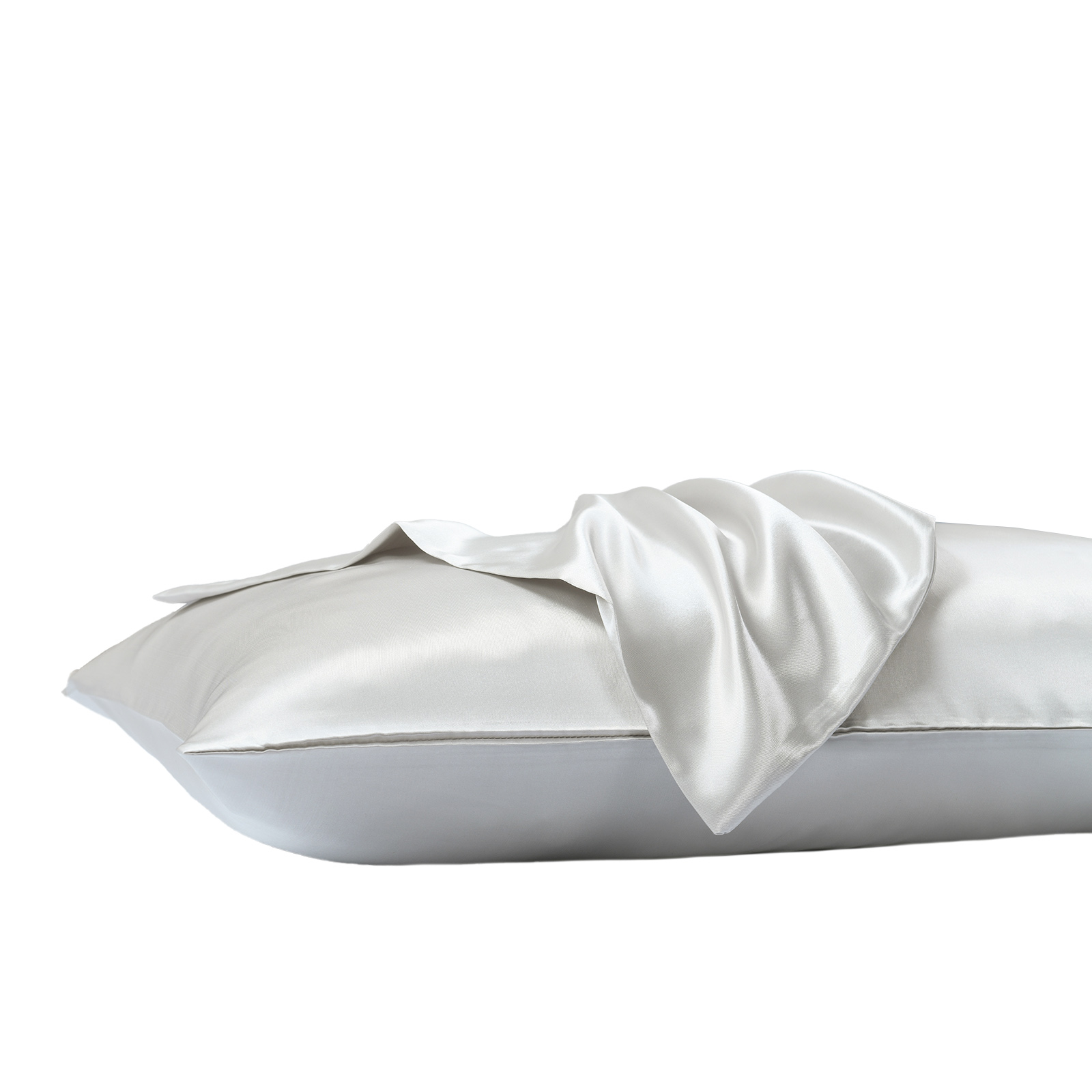 Royal Comfort Satin Sheet Set 3 Piece Fitted Sheet Pillowcase Soft - King - Silver — image 5