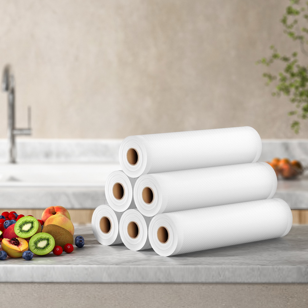 6 Rolls Food Vacuum Sealer Bags Storage Saver Heat Sealing Bag Pack 28CMX6M โ image 4