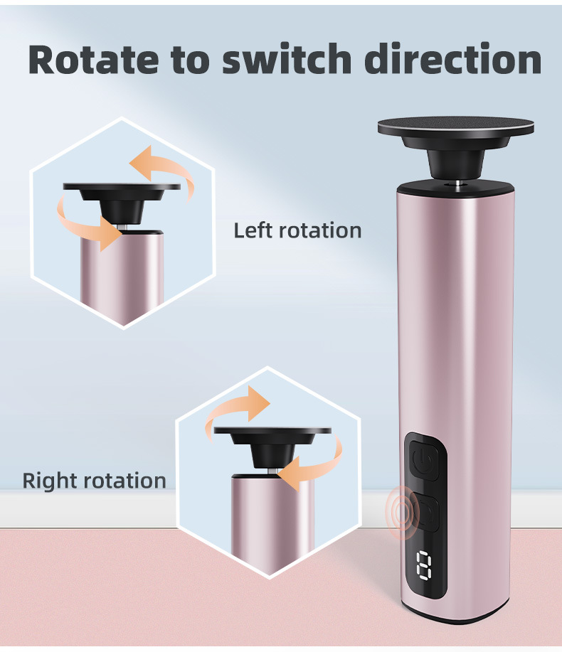 Rose Gold Professional 2-in-1 Electric Foot Callus Remover and Manicure Kit - 9 Speeds Rechargeable Electronic Foot File with LCD Display - Professional โ image 6