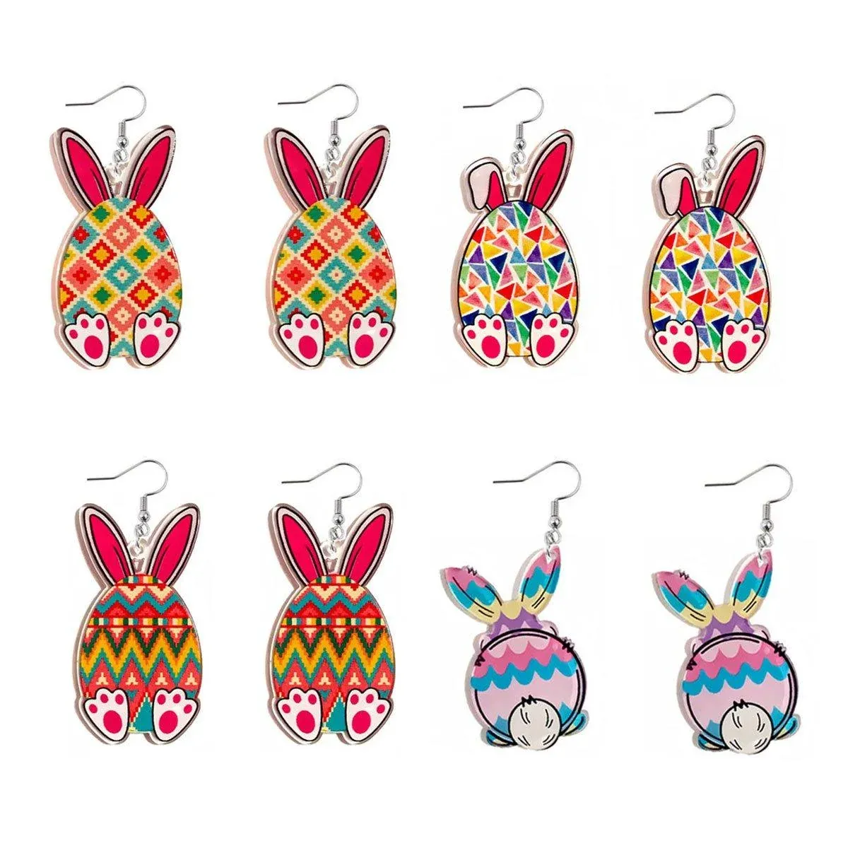 Easter Acrylic Bunny Earrings Cute Cartoon Rabbit Jewelry Spring Holiday Gifts - 2 โ image 3