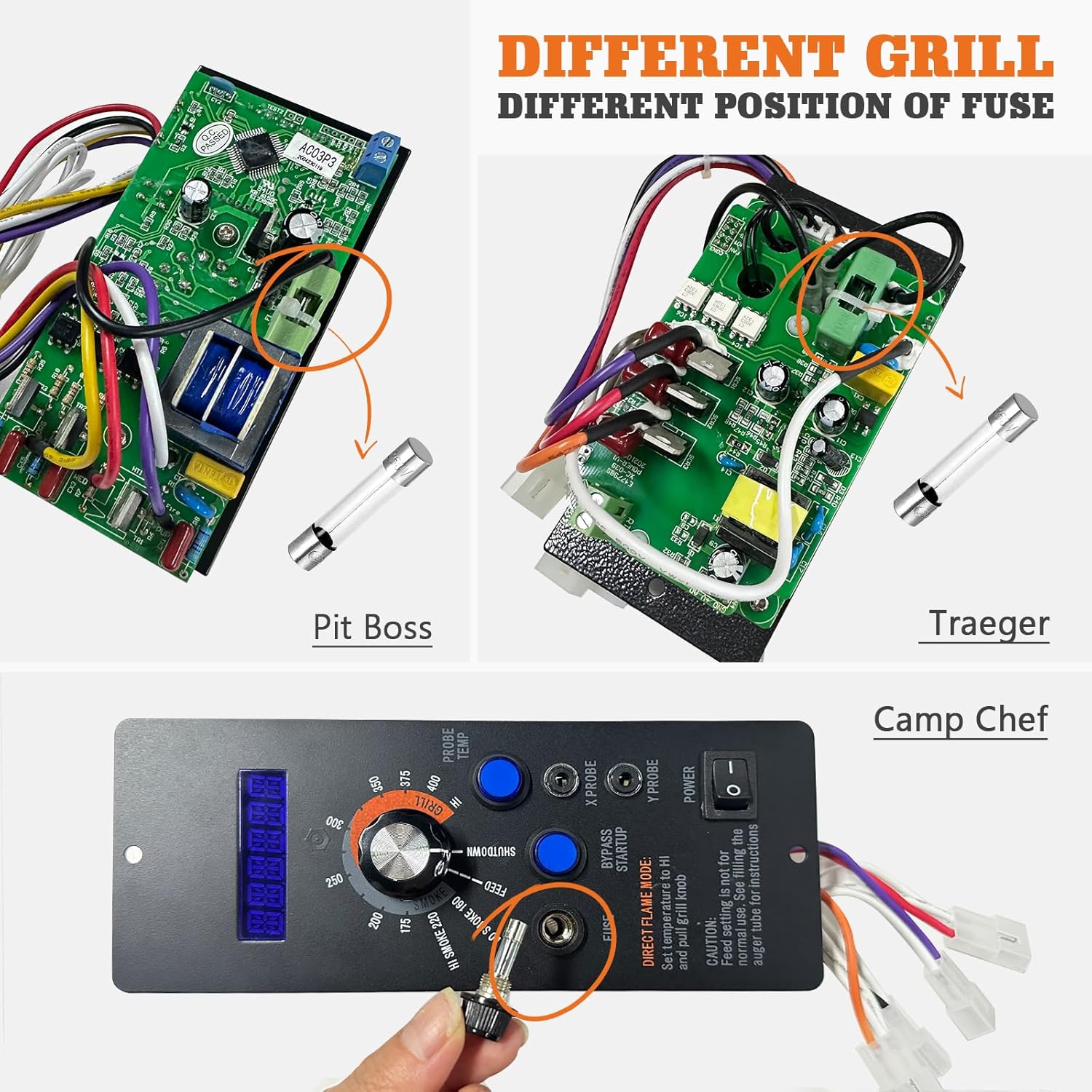 5A 250V Fuse Replacement for Pit Boss, Traeger, Camp Chef, Green Mountain and Z Grill Pellet Grills (10pcs) — image 3