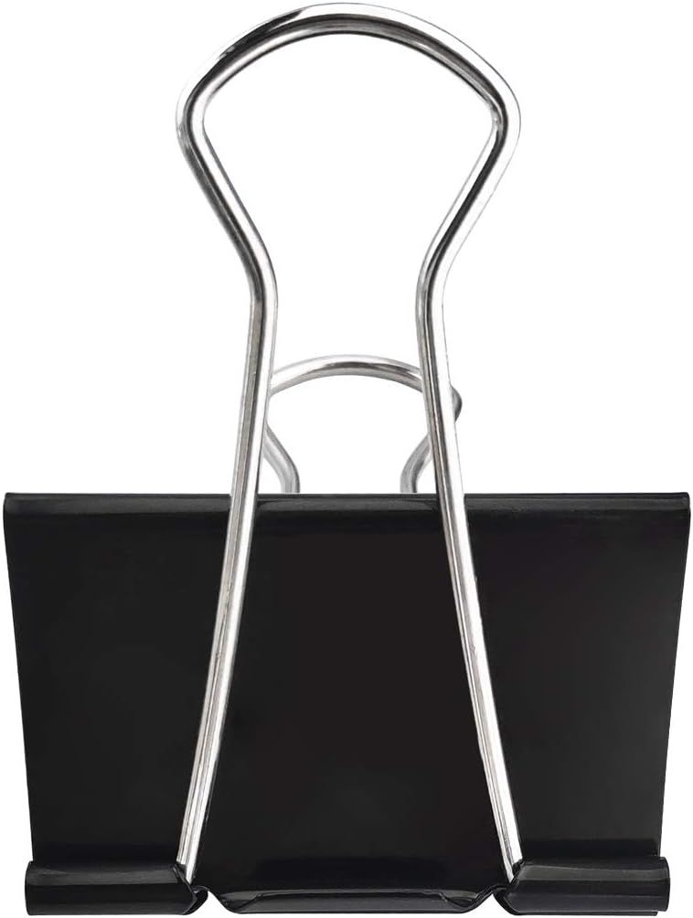 Extra Large Binder Clips 2.4-Inch (18 Pack), Big Paper Clamps for Office Supplies, Black — image 5