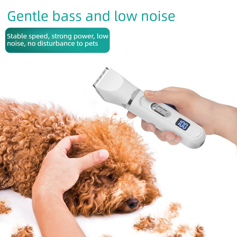 4-in-1 Pet Electric Clipper, Cat and Dog Hair Trimmer and Nail Grinder, Pet Grooming Supplies - White — image 3