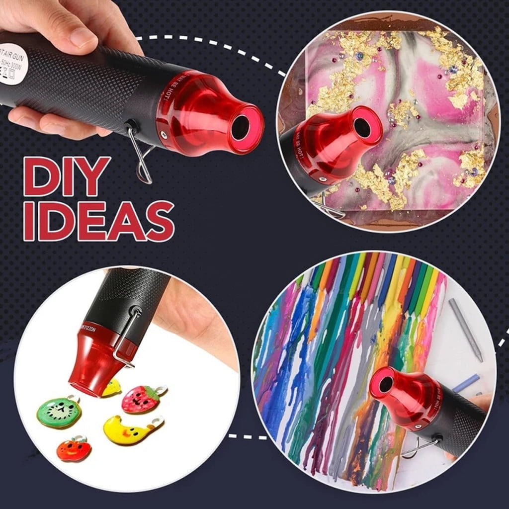 Multifunctional Hot Air Gun 220V Hot Air Gun Black - Flat Plug 1 × Heat Gun Paint Heat Shrink Wrap Tool Crafts Diy Drying Embossing Tools & Home Improvement — image 4