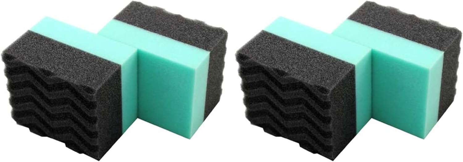 Tire Shine Applicator Pads - Foam Pads for Applying Tire Dressings, Protectants, Wax, Polish and Car Detailer Products for Trucks and SUVs, (Pack of 4)