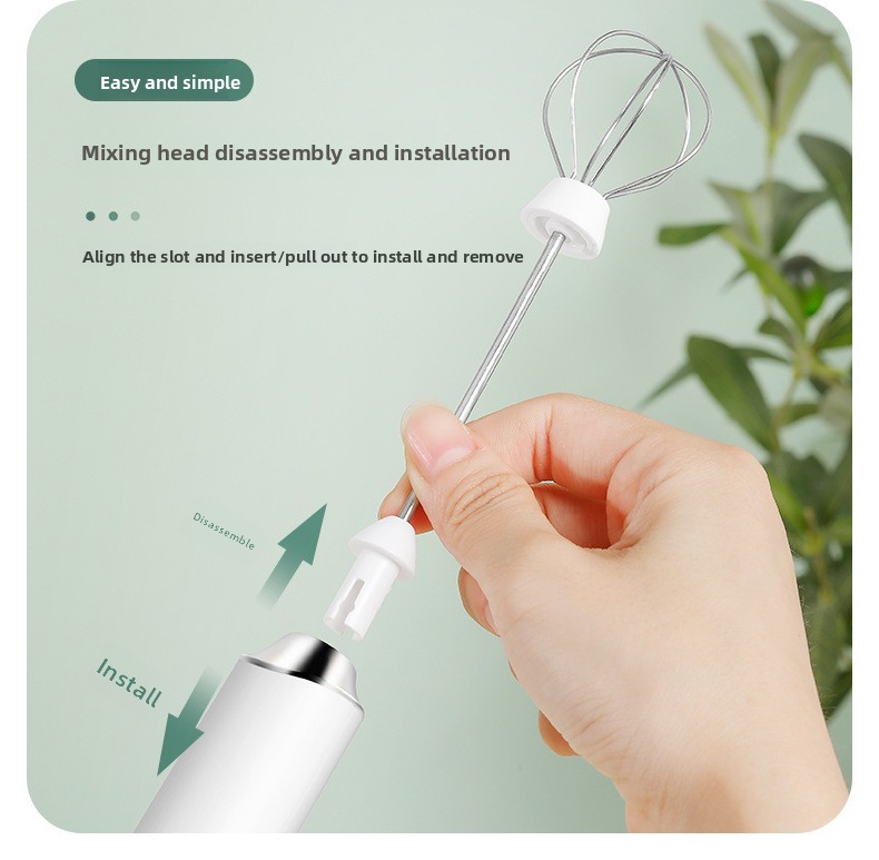 Black Rechargeable Handheld Milk Frother and Electric Whisk Set 3 Speeds with 2 Stainless Steel Heads and Storage Stand Australian Home Barista Kit โ image 2