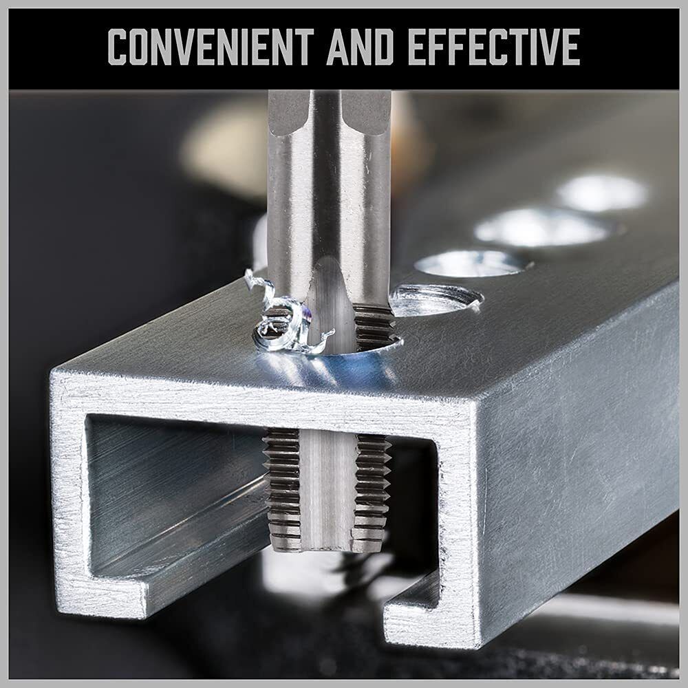 HORUSDY 6Pc NPT Pipe Tap Set Thread Tap Screw Tool 1/8" 1/4" 3/8" 1/2" 3/4" 1" โ image 5