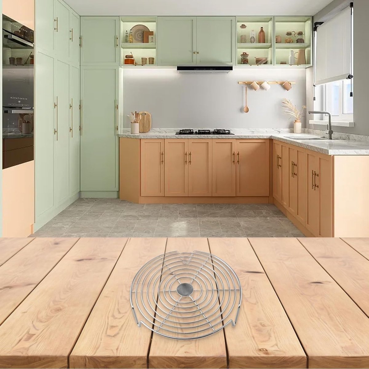 Oven Rack - Steam Rack - Stainless Steel - Microwave Rack - Round - Grill Cooling Rack - Multifunctional Cooking Steam Stand - Microwave Rack Round - Oven Rack — image 2