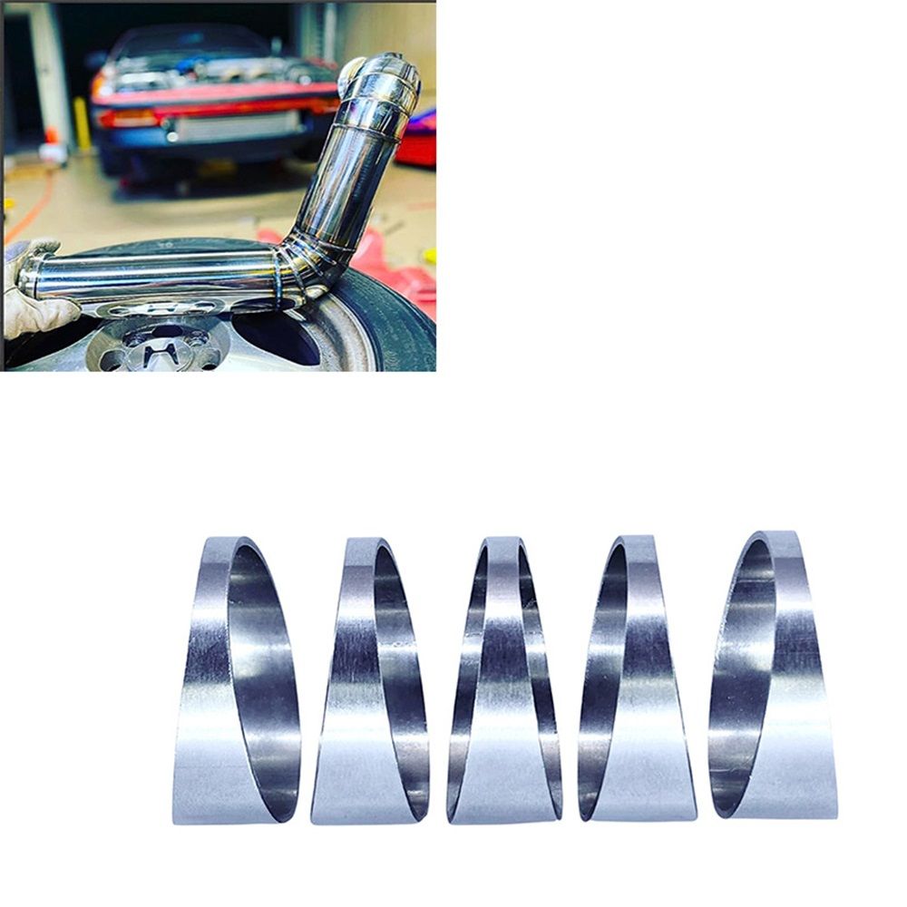 304 Stainless Steel Pie Cuts, 3'' Exhaust Pipe with Laser Cut 5 Pcs(polishing) Unwelded, Laser-Cut & Polished for High-Flow Performance 5pcs — image 2