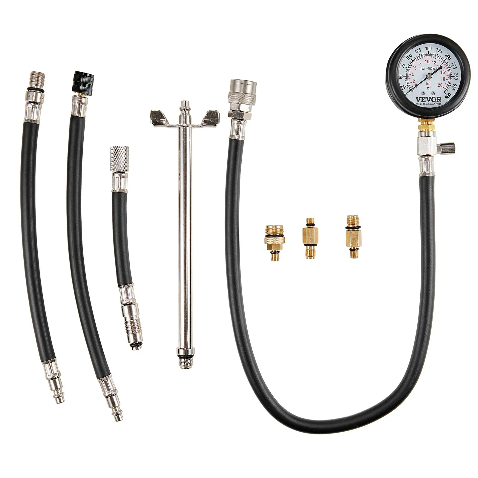 Compression Tester Adapter Kit, 9 Pcs Automotive Engine Cylinder Leak Down Compression Test โ image 4