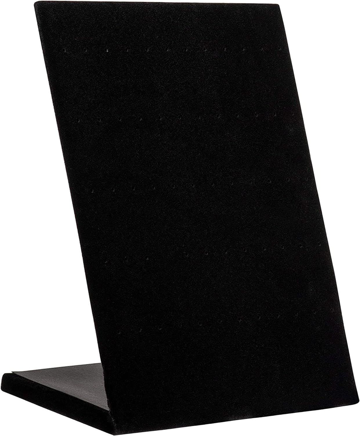 Earring Holder - Velvet L-Shape Earring Display Stand, Organizer, Rack, Board, Black, 9.9 x 7.9 x 4 Inches โ image 4