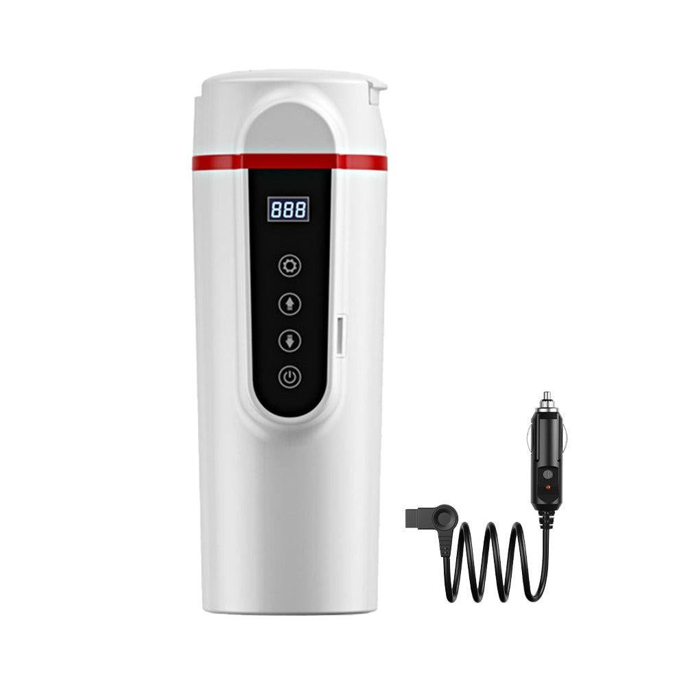 12V/24V Car Electric Kettle Travel Water Boiler Mug Temperature Adjustable Coffee Tea Truck Cup White โ image 3