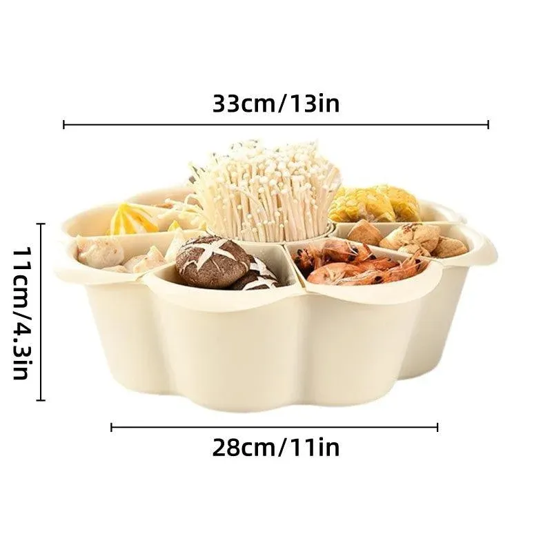 Multifunctional Hot Pot Platter 9 Grid Serving Dish Vegetable Snack Plate Tray โ image 3