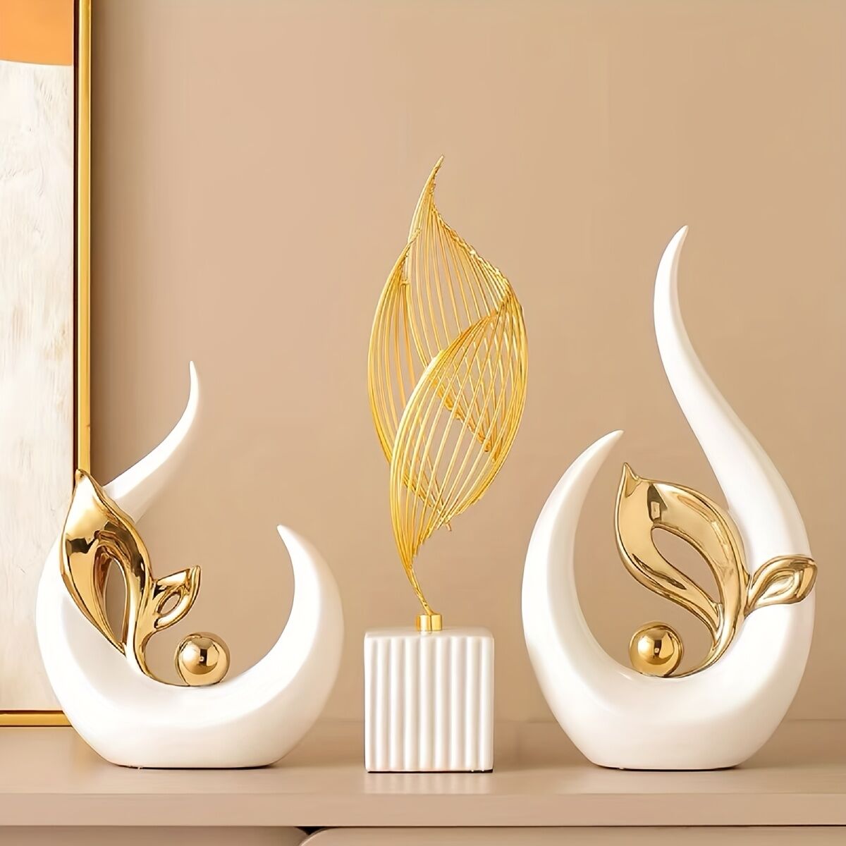 Platinum Ceramic "New Life" Sculpture: Symbolizing growth through the form of a sprouting seed, inspiring upward progress step by step — image 6