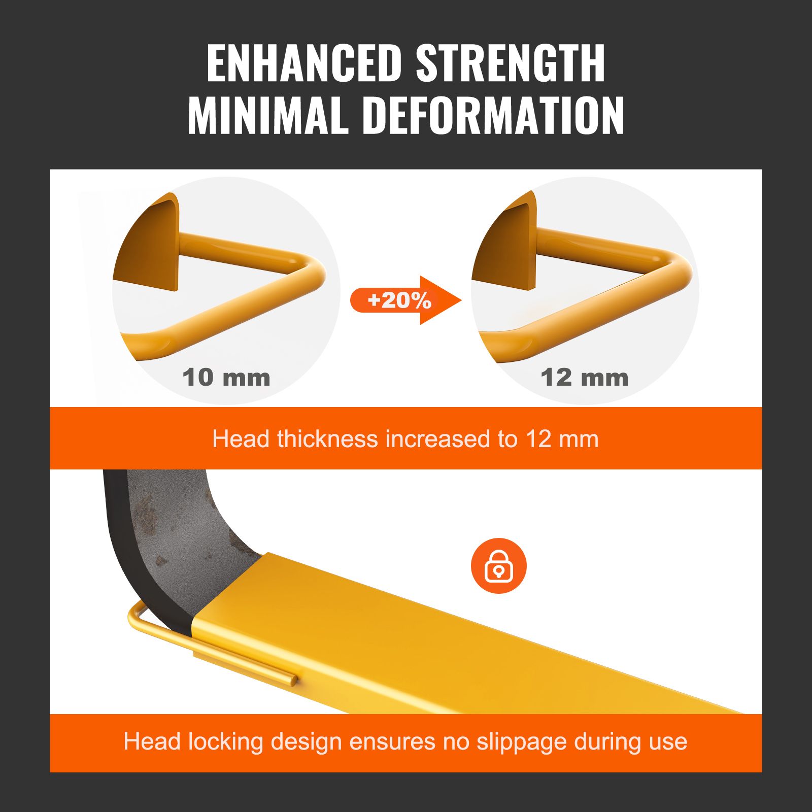 Pallet Fork Extensions, 1820 mm Length 140 mm Width, Heavy Duty Steel Fork Extensions for Forklifts, 1 Pair Forklift Extensions, Industrial Forklift Fork — image 4