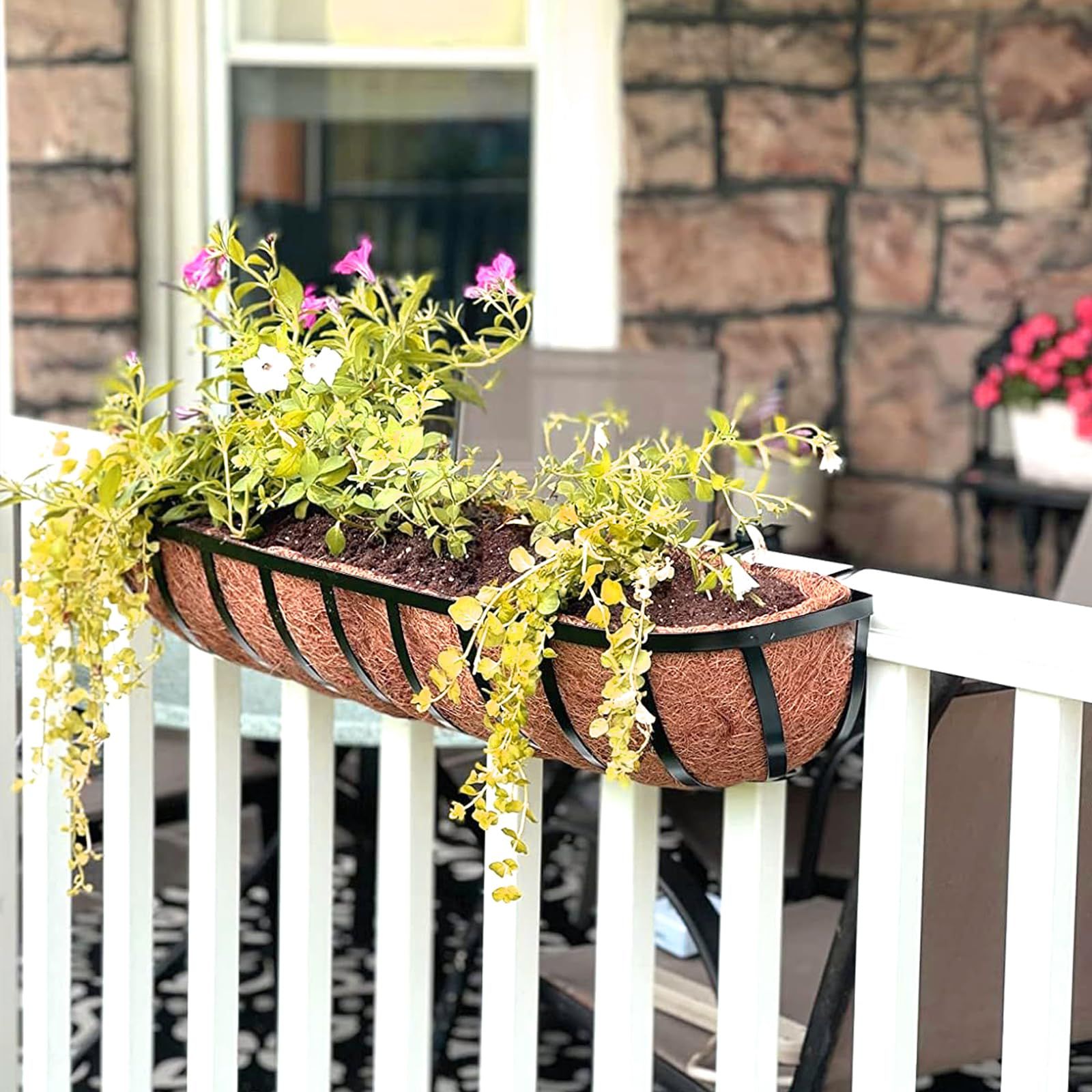 Coco Liners for Planters - 36 Inch Trough Coconut Liners for Planters, Window Box Coco Liners, Natural Coconut Fiber — image 4