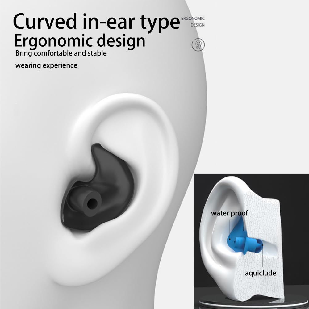 Professional Swimming Ear Plugs, Waterproof Silicone Ear Plugs, Dual-Purpose Ear Plugs for Swimming and Sleeping โ image 4