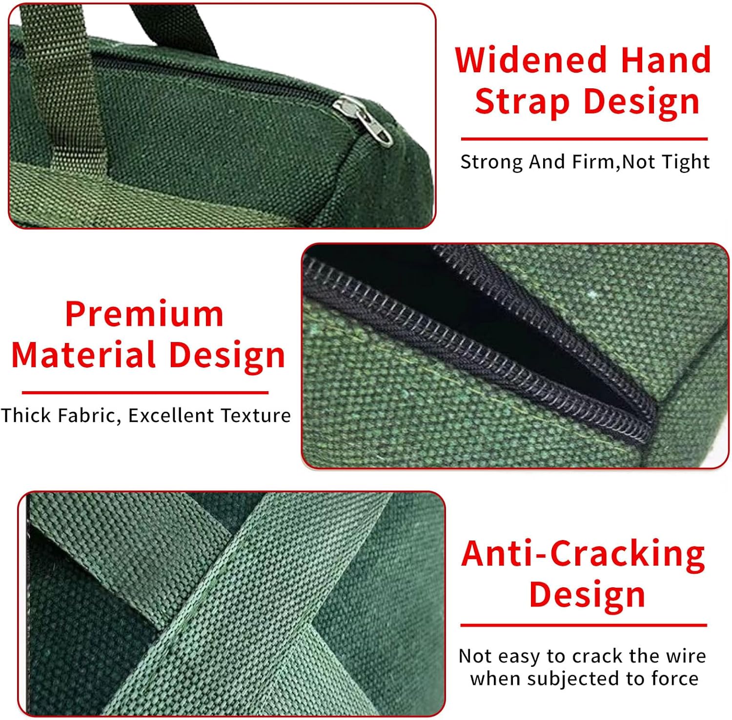 Grill Accessory Storage Bag, 24" Extra Thick Canvas Grill Utensil Storage Bag, Double Zipper Grill Tool Storage Bag, BBQ Tool Storage Bag Carry Bag for Camping — image 3