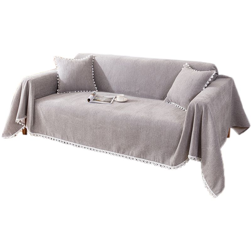 Sofa Cover Chenille Nylon Multipurpose Machine Washable Couch Slipcover for All Seasons gray 180 × 300cm/1.97 × 3.28yd