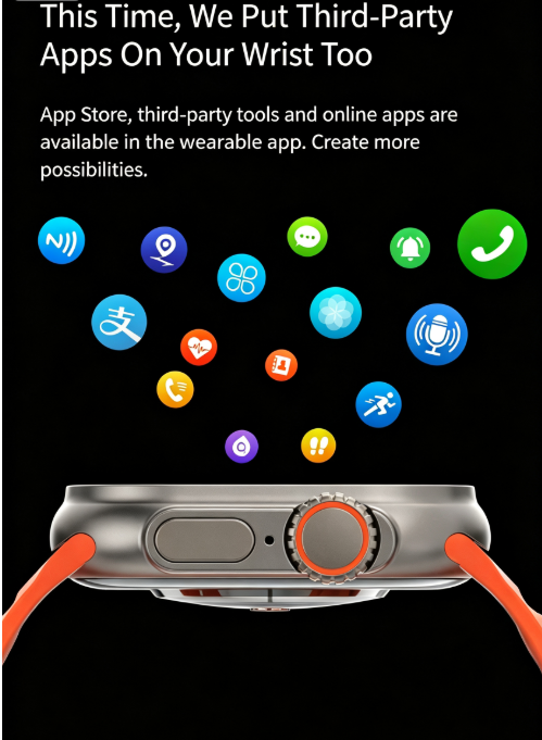 DT8-Ultra Large Screen Smart Watch,orange — image 6