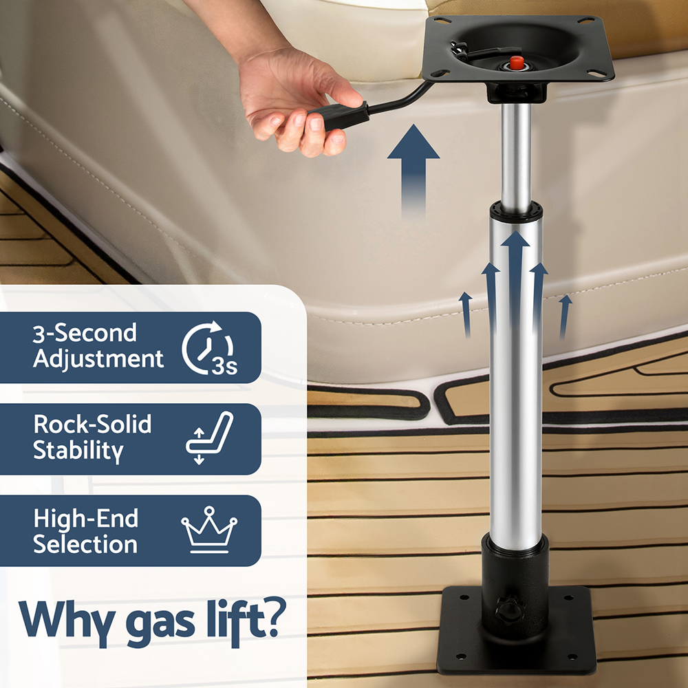 Seamanship Boat Seat Pedestal 55 - 75cm Adjustable Gas Lift 360 Degrees Swivel — image 5