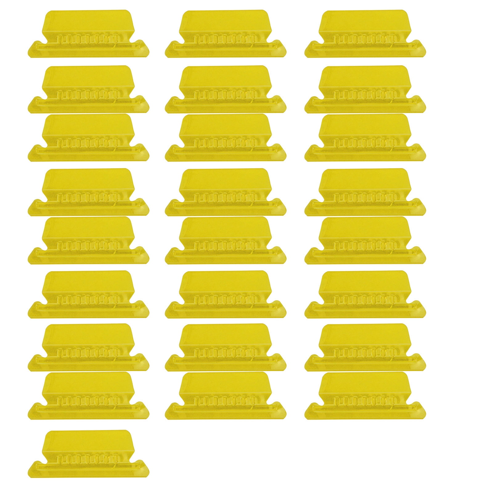 25 Pack Hanging File Folder Tabs, Clear Plastic Label Tabs and Inserts for Filing Cabinets and Office Organization, Yellow, 3 in