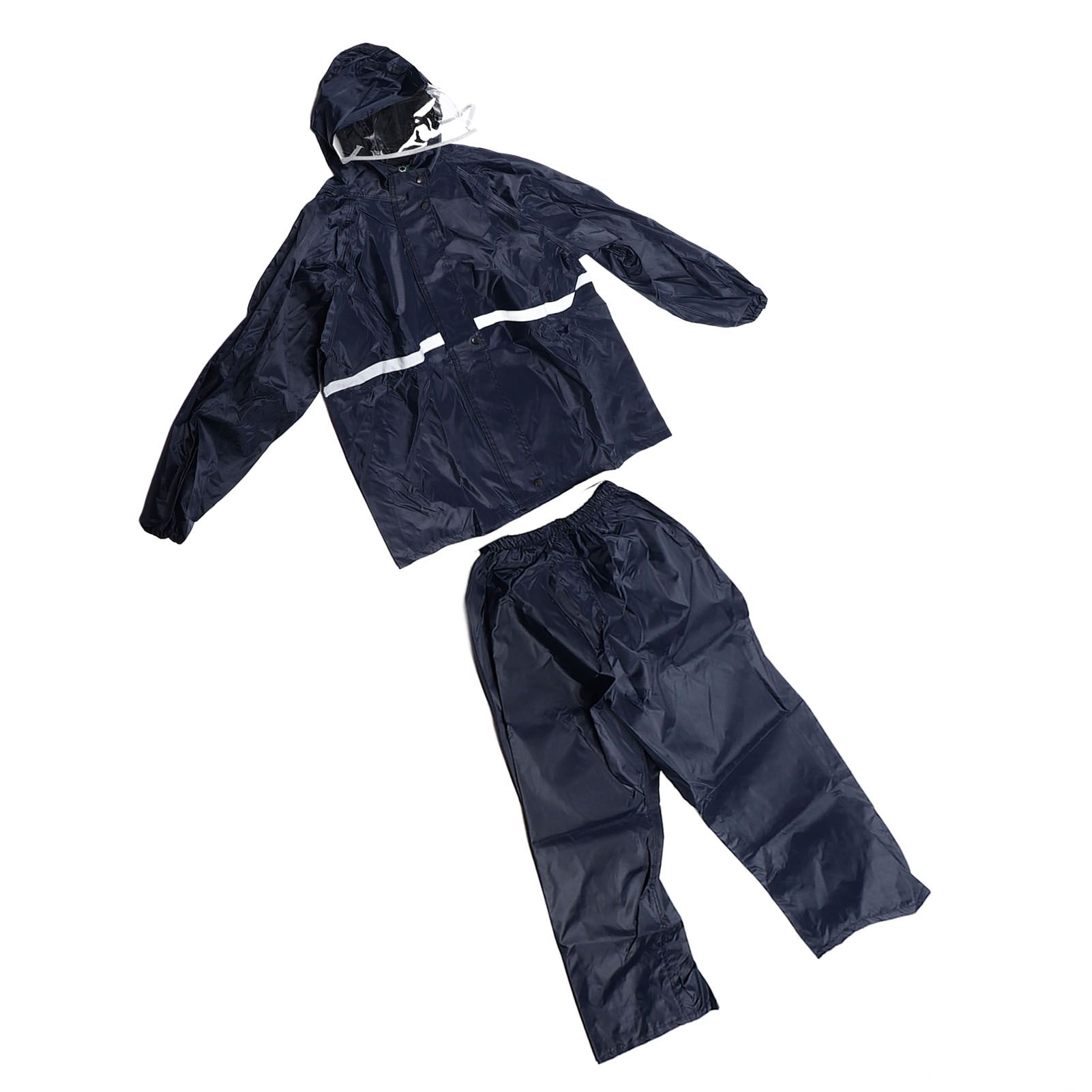 Split Jacket Pants Suit Breathable Waterproof Raincoat Set Double Layer Raincoat Set for Men Women Oxford Navy Blue L โ image 5