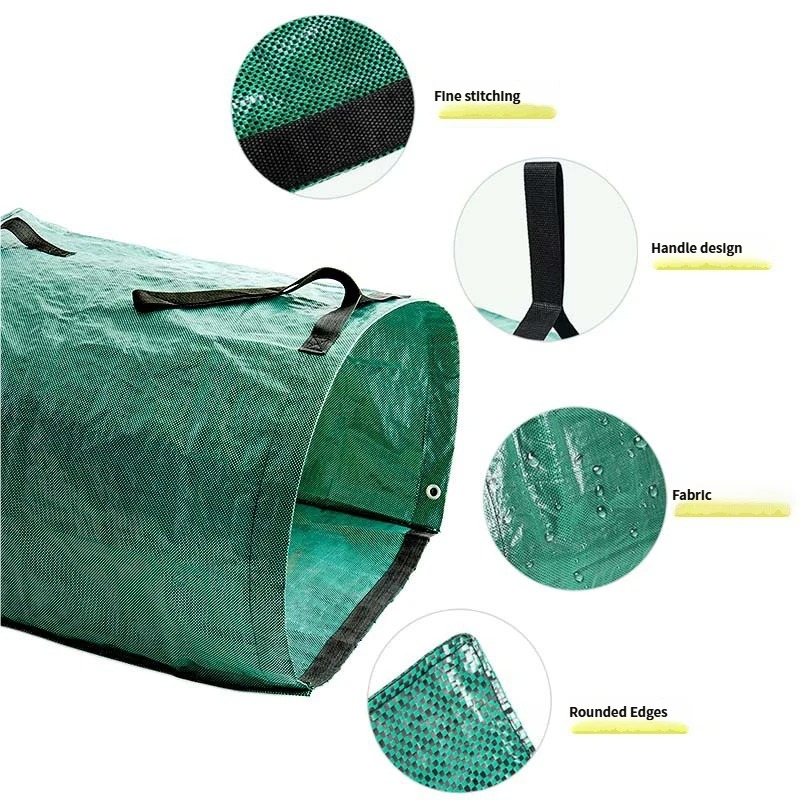 Heavy Duty Horizontal Garden Leaf Collection Bag - Large Capacity Waterproof Waste Scoop Tarp with Reinforced Handles for Lawn Debris, Grass, and Yard Cleanup — image 3