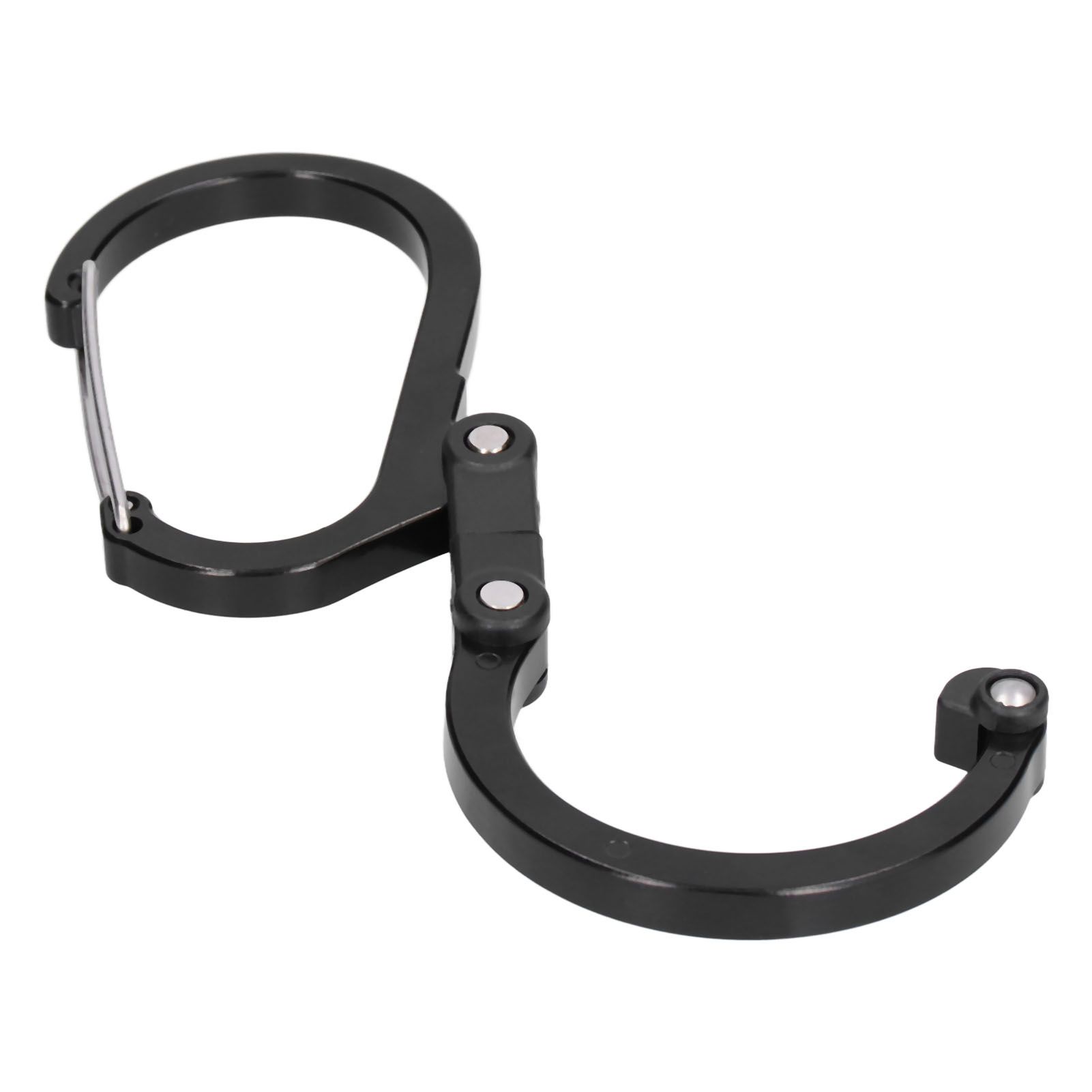 Climbing Carabiner D Type Carabiner Hook Aluminium Alloy Hanging Carabiner Clip for OutdoorBlack — image 2
