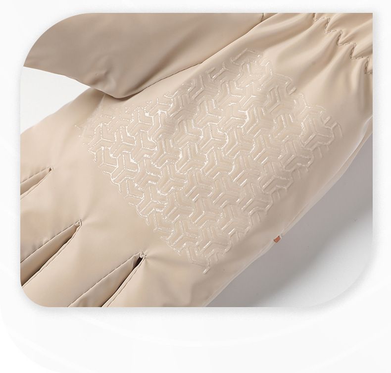 2 Pairs Thermal Gloves,Fleece Lined Lace - Light Pink — image 6