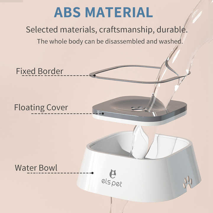 Blue Anti-Spill Floating Pet Water Bowl for Dogs and Cats - 1L Capacity, Splash-Proof and Anti-Wet Mouth Design — image 4