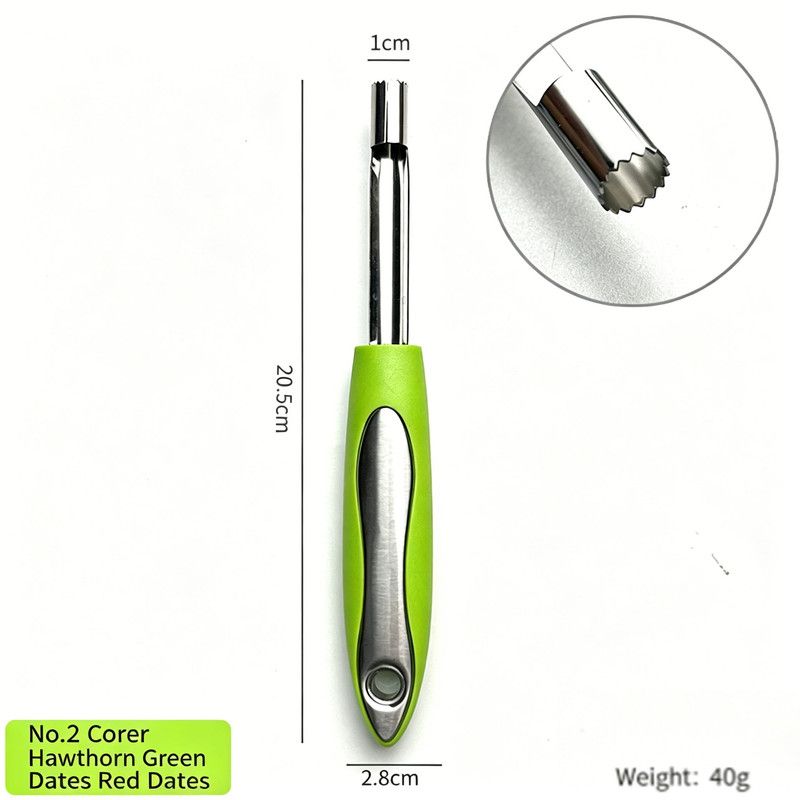 Stainless Steel Apple Corer and Fruit Cutter Tool, Manual Apple Slicer and Seed Remover — image 3