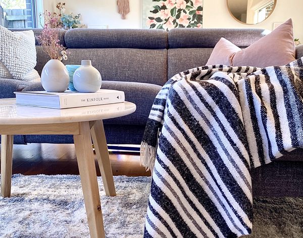 Richmond Throw - Reclaimed Wool Blend - Monochrome โ image 2