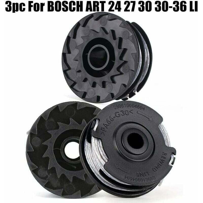 Set of 3 spools for Bosch grass trimmer Art 24 27 30 30-36 Li 18 M 1.65 mm โ image 4