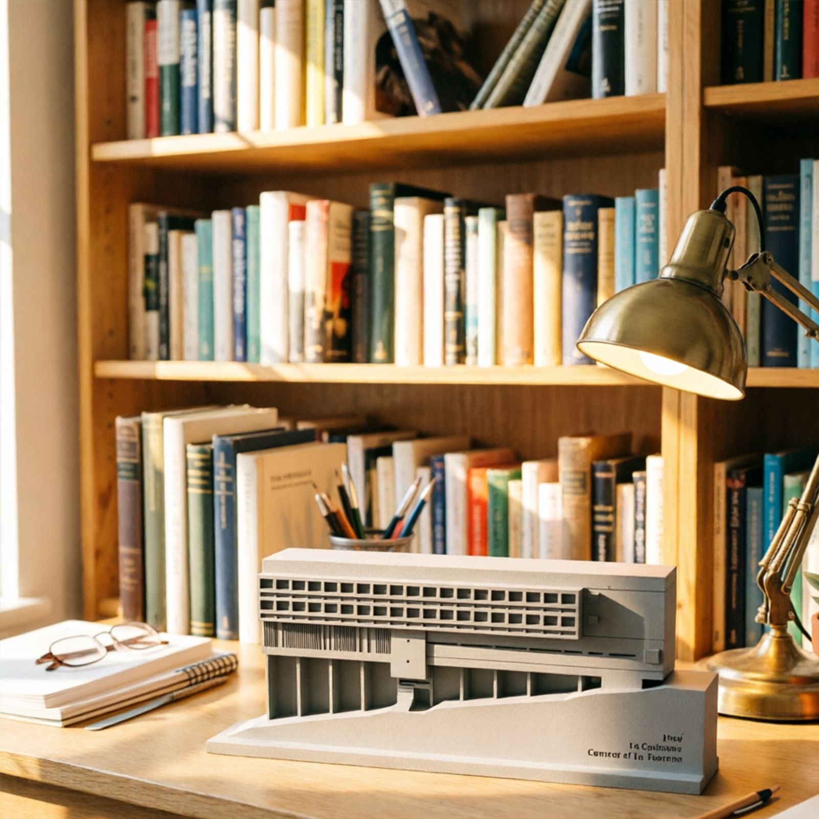 La Tourette Convent Concrete Architectural Model Modernist Masterpiece Replica for Desk Decor & Collectors(Grey) — image 6