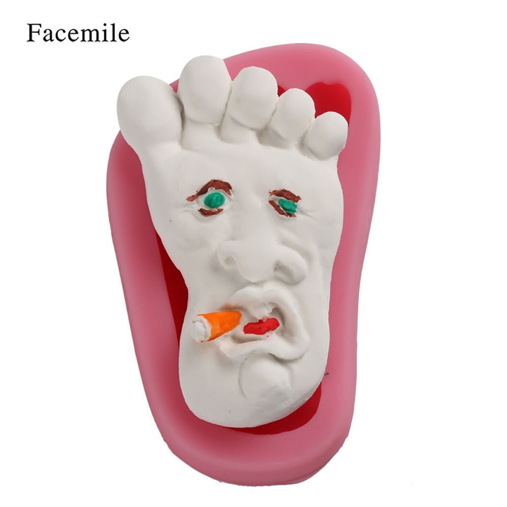 Silicone Foot Face Pattern Pudding Fondant Cake DIY Baking Mold Soap Making Tool — image 5