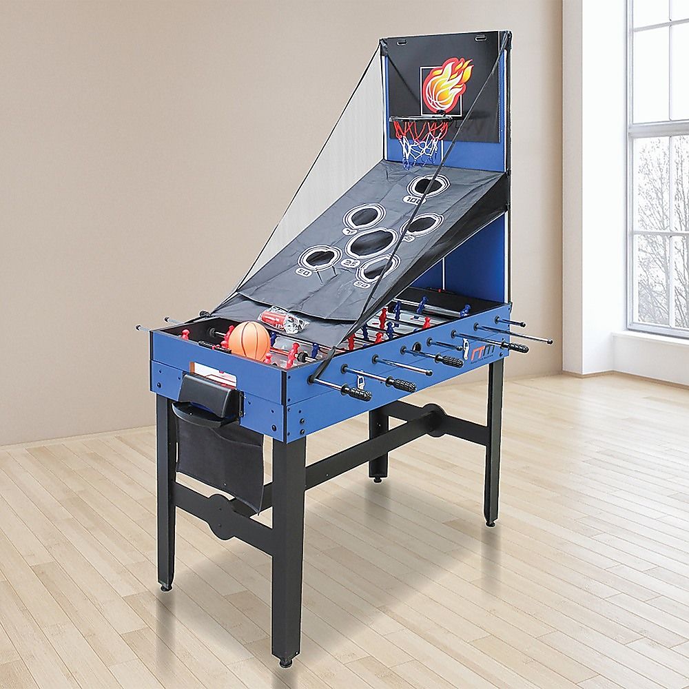 4FT 12-in-1 Combo Games Tables Foosball Soccer Basketball Hockey Pool Table Tennis โ image 3