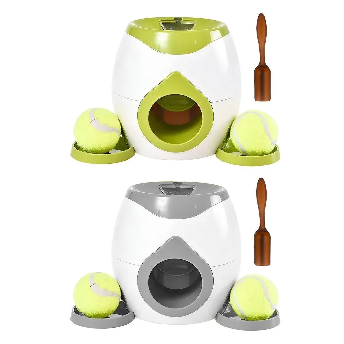 Interactive Dog Toy Tennis Feeder Machine for Training and Treat Rewards - Green — image 3