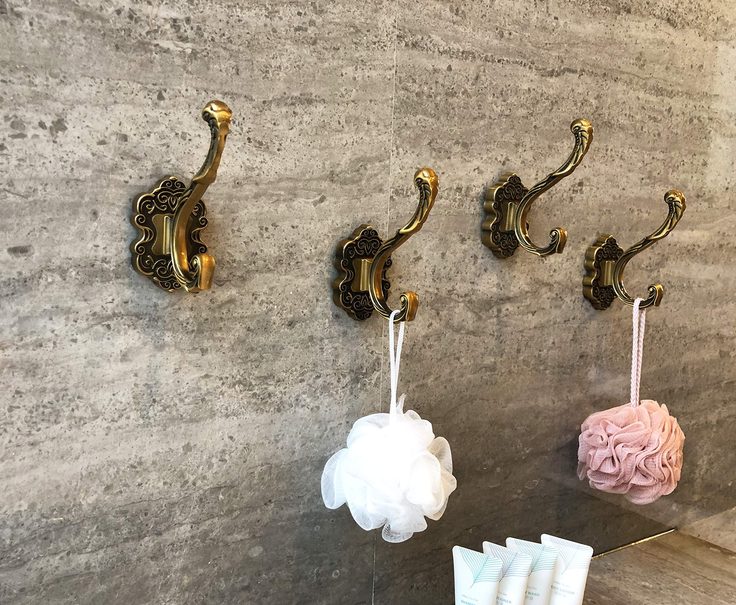 Coat Hooks Wall Mounted - Decorative Towel Hooks - Aluminum Heavy Duty Wall Hooks for Hanging Coats- Pack of 2 Vintage Style โ image 5