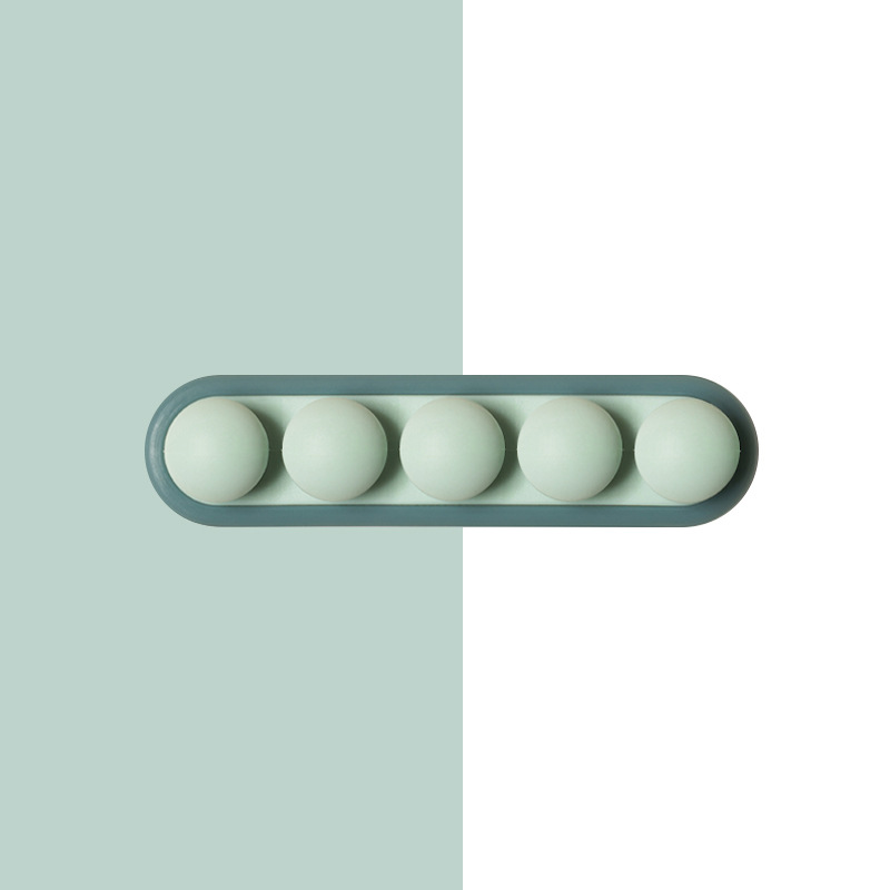 Self-Adhesive Pea Pod Cable Organiser, Flexible Silicone Cord Holder for USB Cables, Chargers and Earphones, Blue