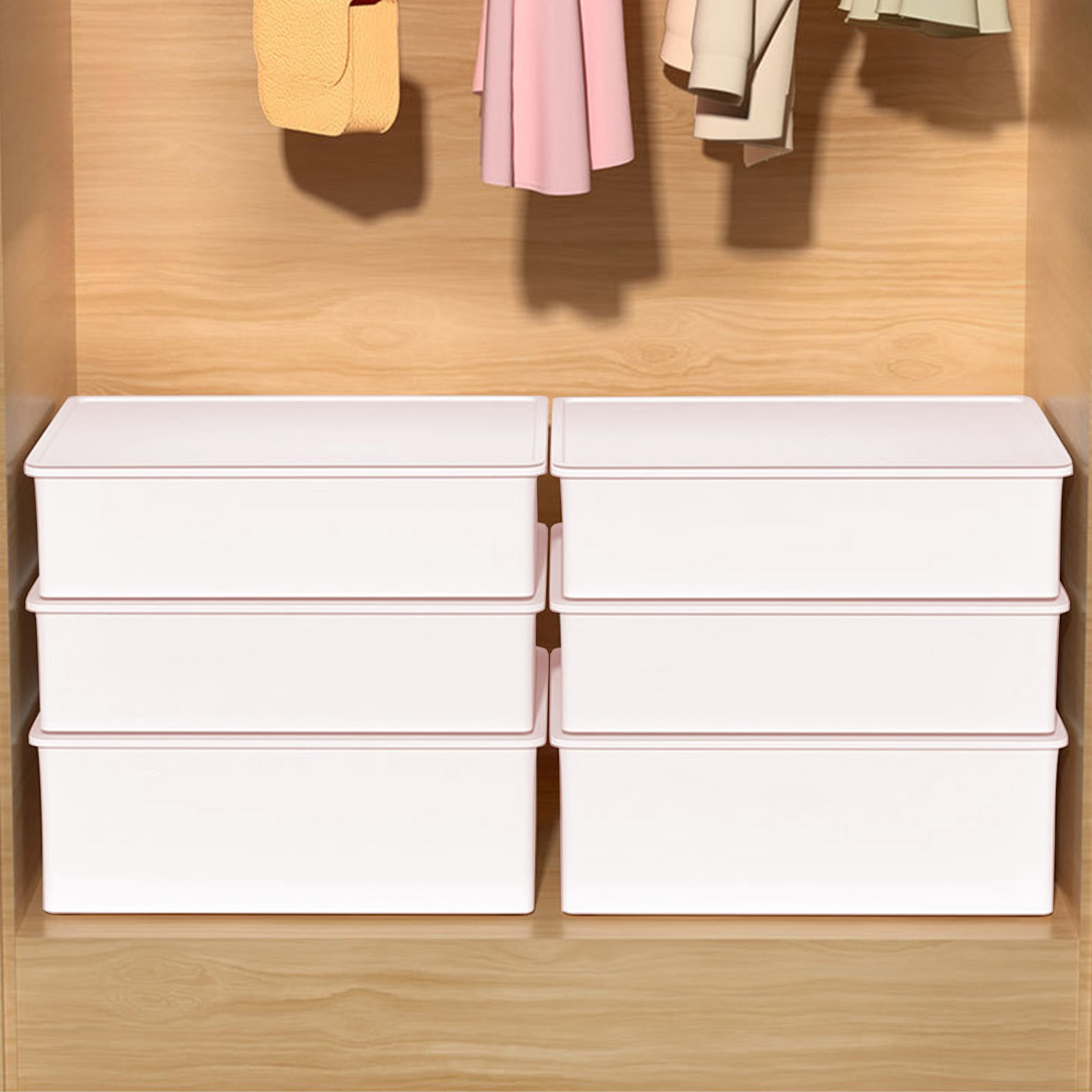 Sock Underwear Drawer Organzier Divider, 15 Compartments Removable Divided Plastic Storage Bin with Lid, Storage Organizer Sock Holders Organizers for Scarves — image 6