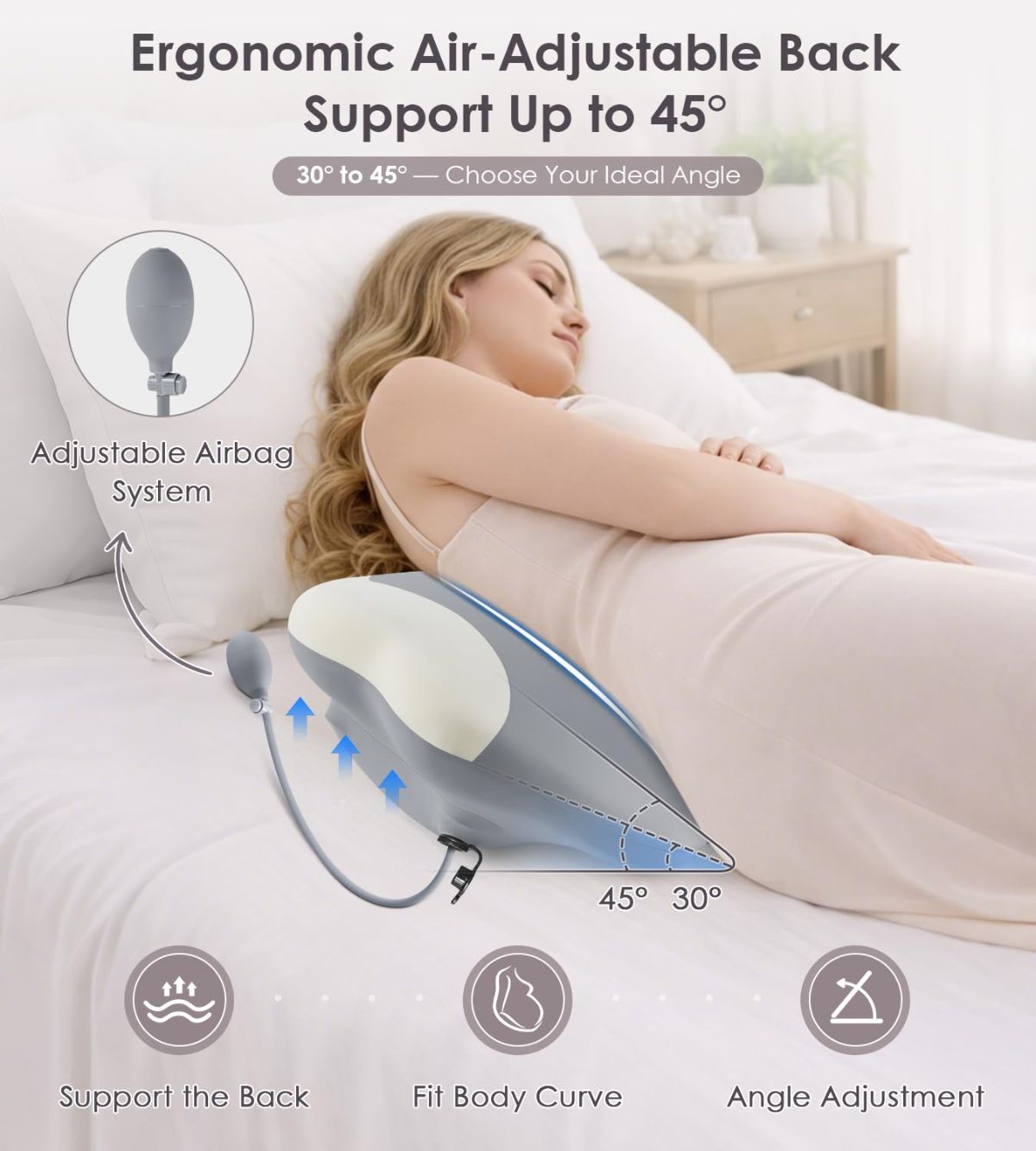 Pregnancy Pillows for Sleeping, Memory Foam Maternity Pillow Support for Back Belly HIPS, Adjustable Travel Wedge Pillow for Pregnant Women, Side Sleeping — image 6