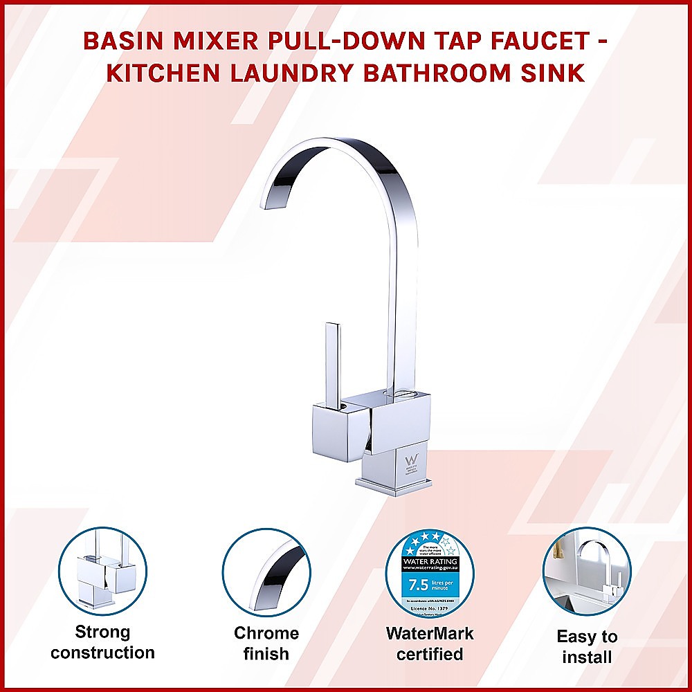 Basin Mixer Tap Faucet -Kitchen Laundry Bathroom Sink — image 3