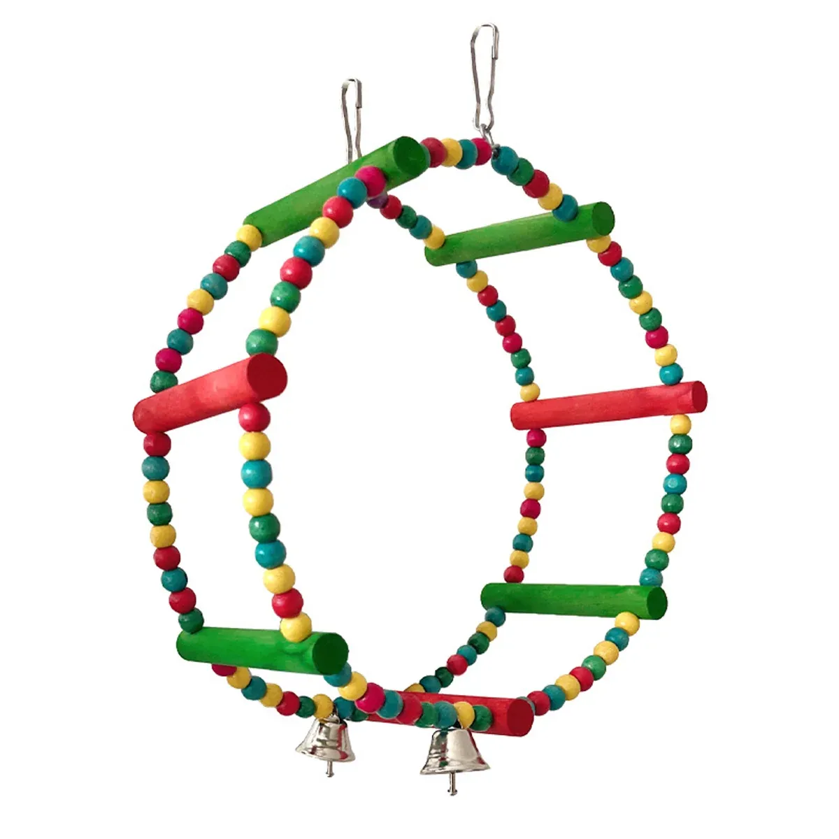 Parrot Swing Toy Bird Perch Stand for Birds Cage Toy Interactive Play Equipment — image 2