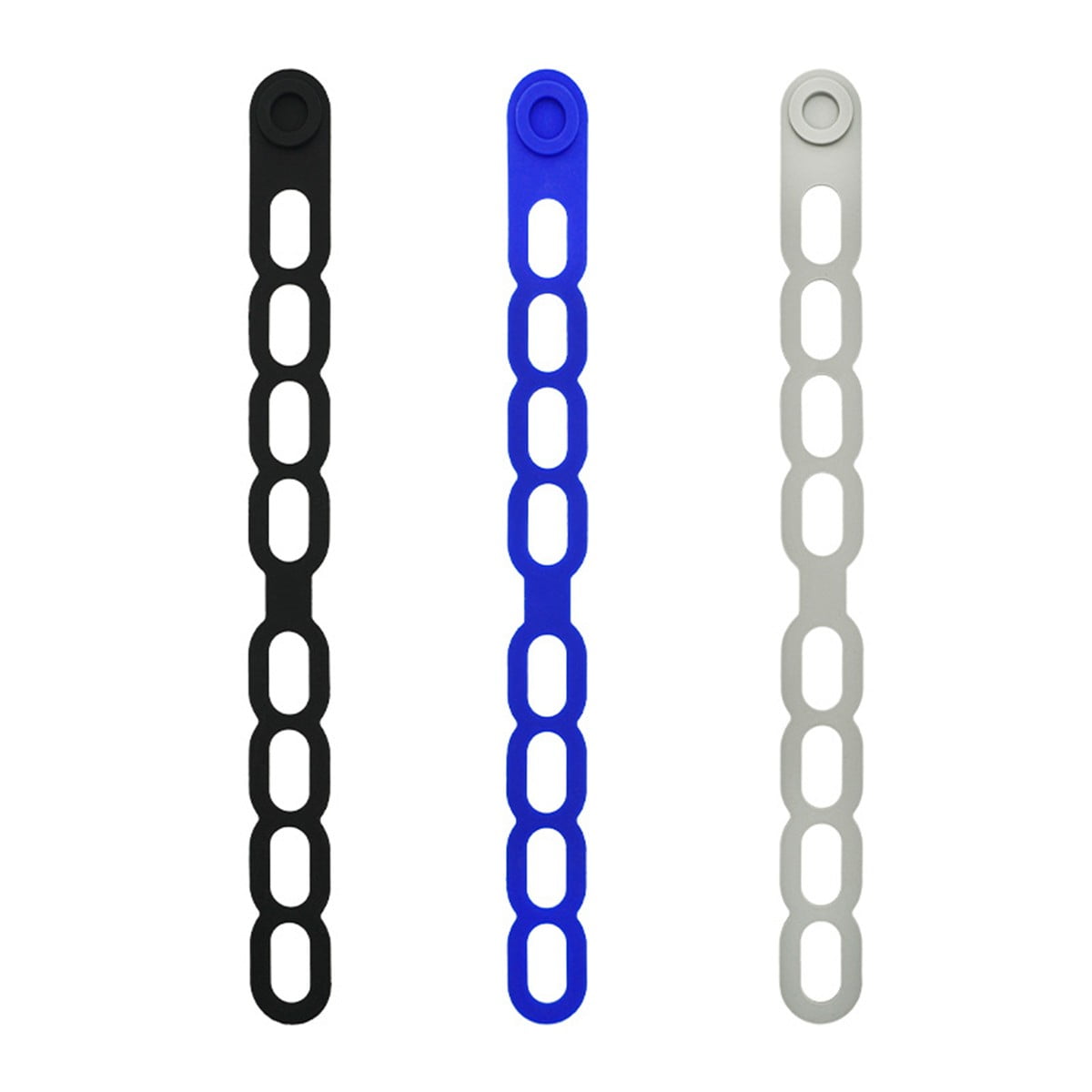 4 Pcs Silicone Latch Strap Tie for Slow Cooker Lid Lunch Box Bundling Organizing Black Gray โ image 3