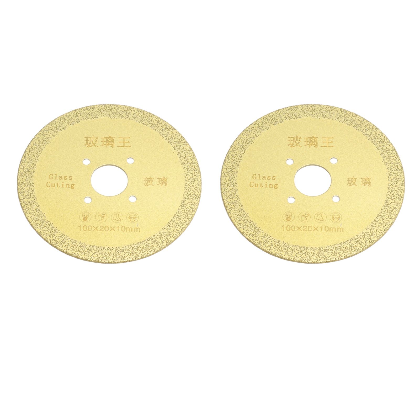 2Pcs Cutting Saw Blade 100mm Diamond Ceramic Saw Blade Porcelain Cutting Blade for Angle Grinder Cutting Machine 100x10mm / 3.9x0.4in — image 2
