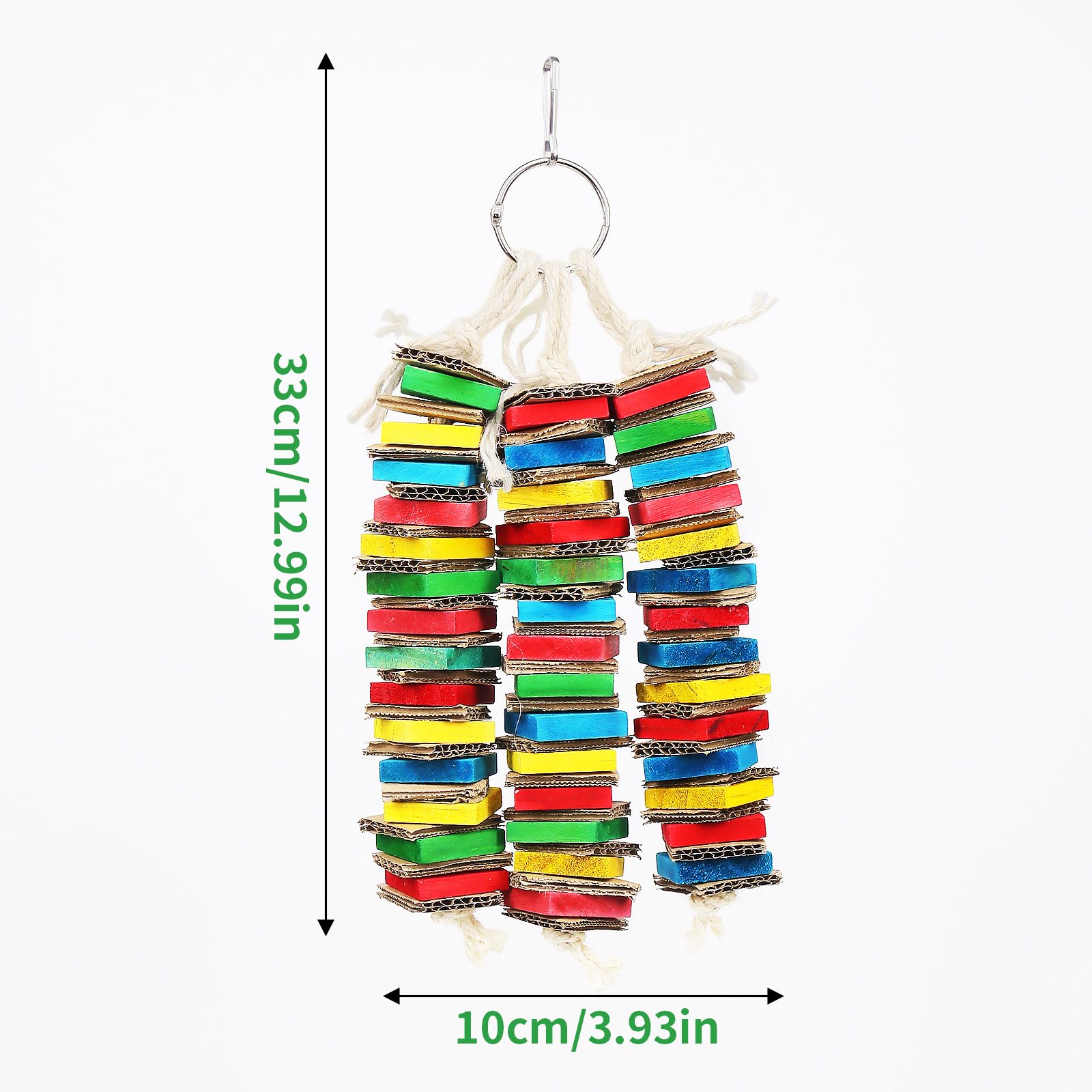 Tastic Triple Tower of Shredded Fun Medium Bird Toy for Grey Conures Sun Conures Small Cockatoos Quakers and Similar Small to Medium Sized Birds — image 4