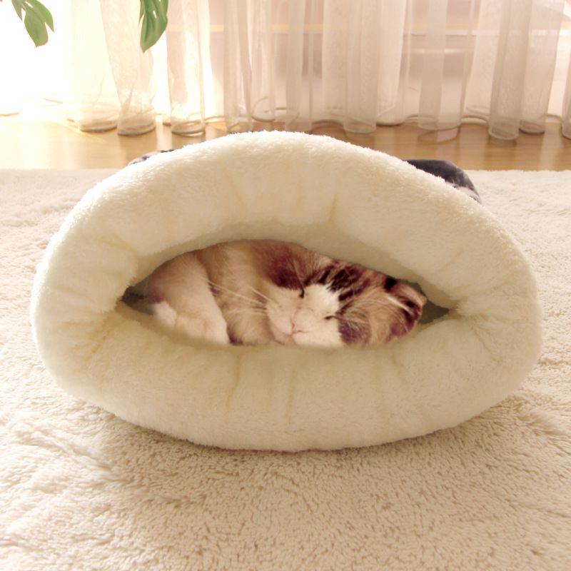 Cat Bed Cave Sleeping Bag, Pet Mat Warming Pad Sack for Cats and Small Dog,Burrowing Cozy Soft Comfortable Bed(for Small and Medium Cats) — image 5