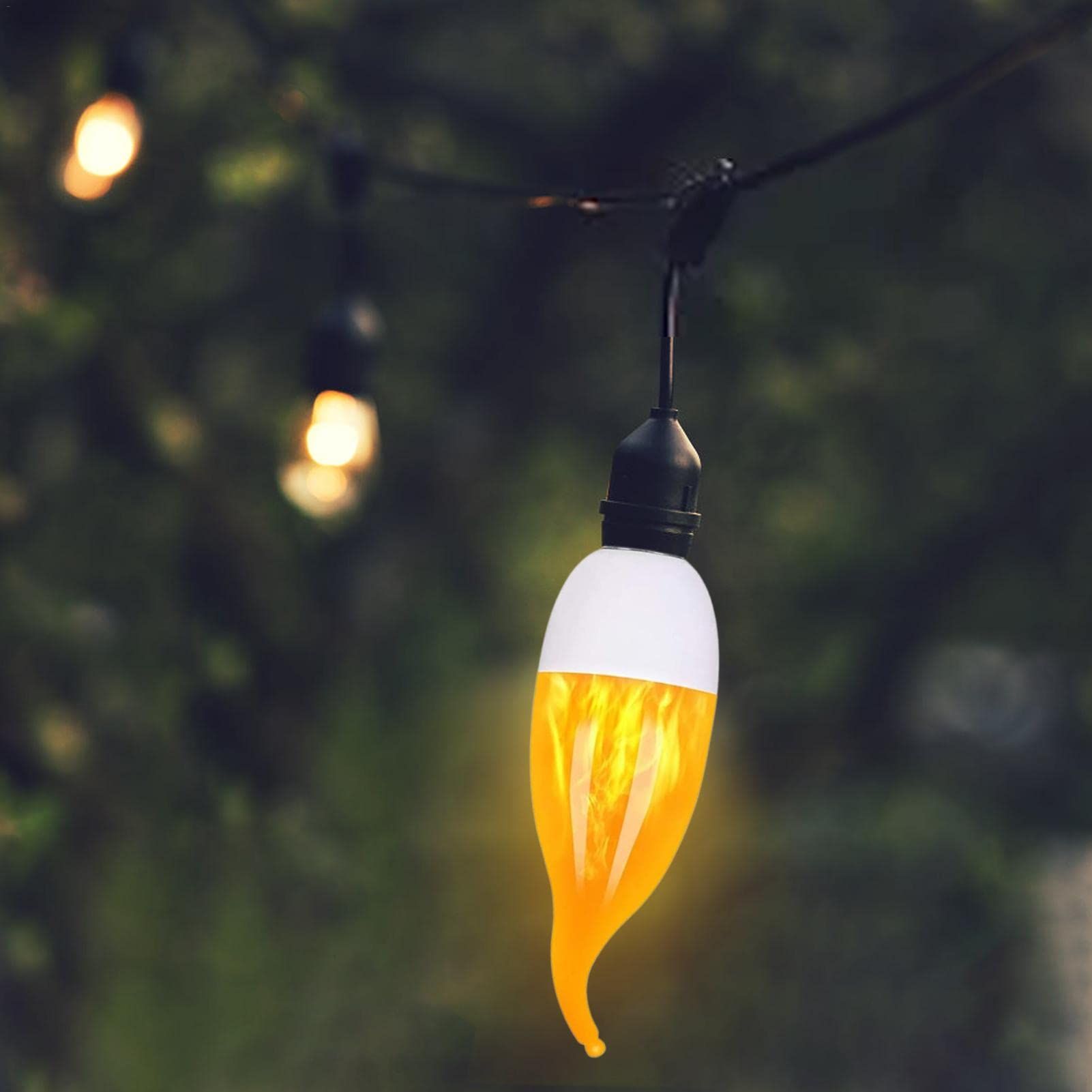Flame Effect Bulb, Tri-Mode Light Mode, Candle Light, Led Flashing Candle Holder Bulb for Indoor Outdoor Hotel Party Bar Decoration โ image 2