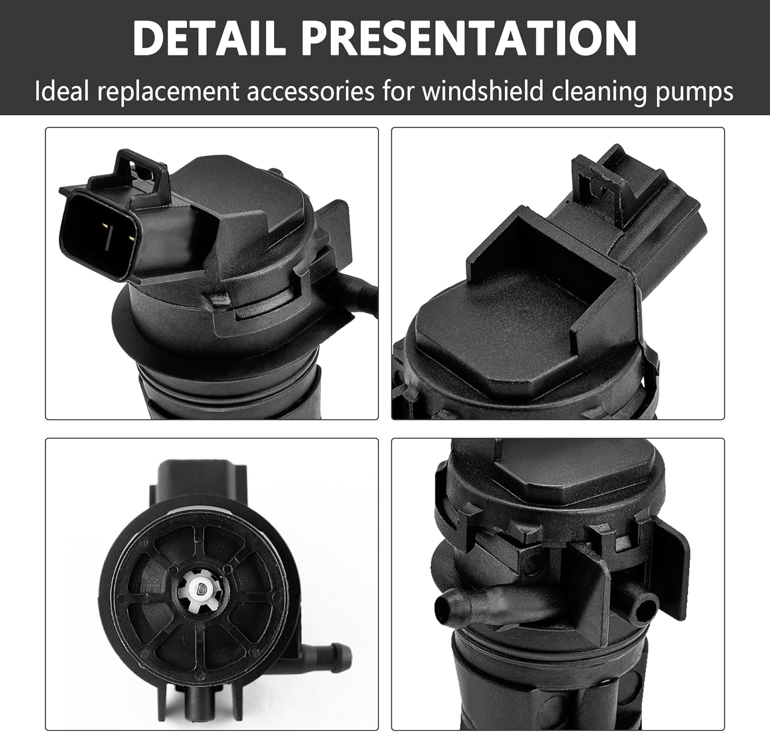 Windshield Washer Pump Replacement OEM#85330-60190,85330-AE010 with Grommet,Windshield Wiper Pump Compatible with Toyota Lexus Mazda Honda,Standard Windshield — image 4